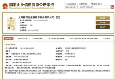 螞蟻集團旗下招財寶公司完成注銷，上海企業技術咨詢服務轉型引關注